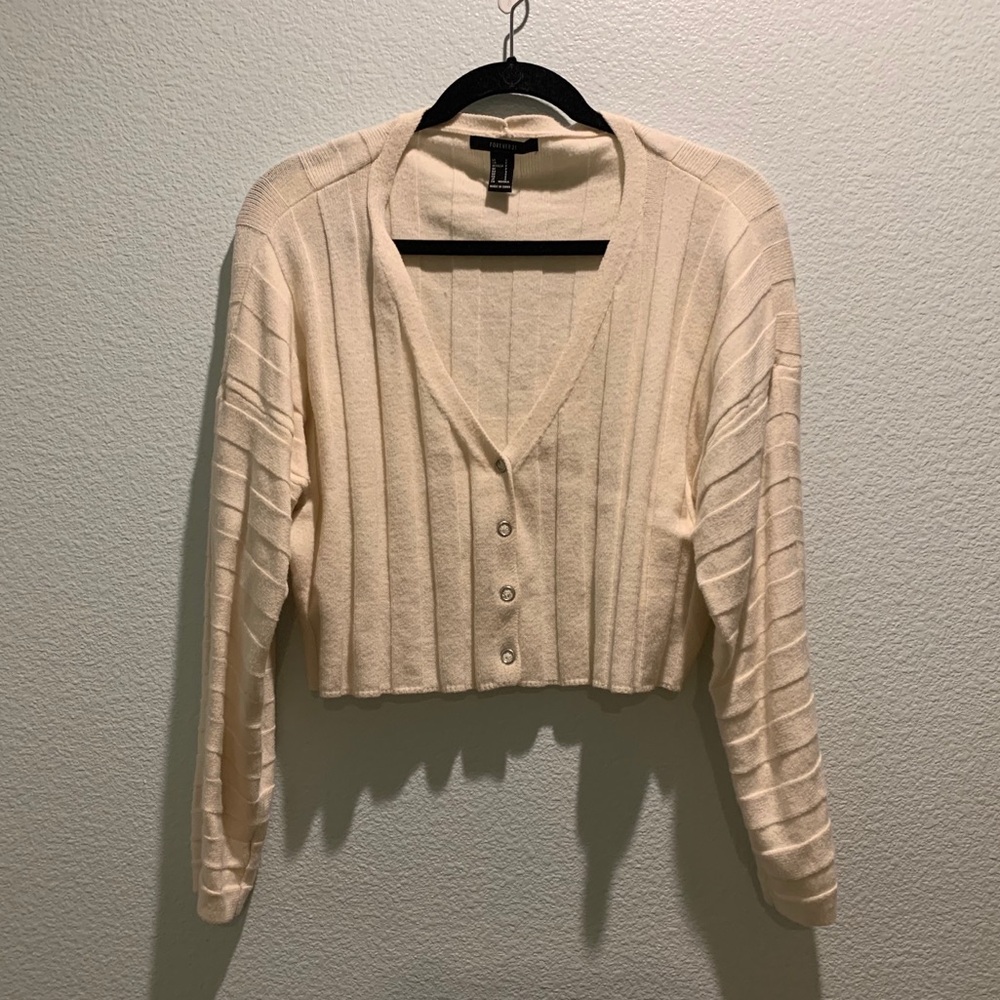 Long Sleeve V-Neck Crop Top